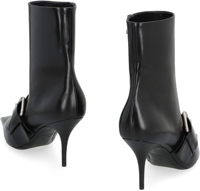 Shop Balenciaga Knife 80 Leather Ankle Boots In Black