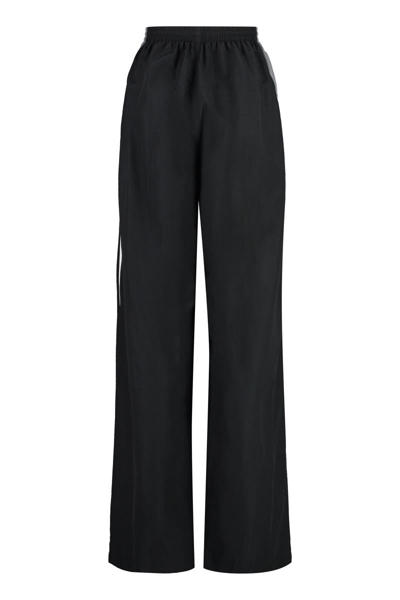 Shop Balenciaga Techno Fabric Track Pants In Black
