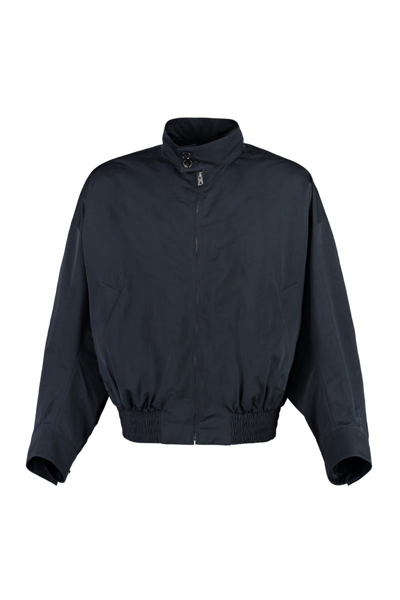 Shop Bottega Veneta Nylon Windbreaker-jacket In Blue