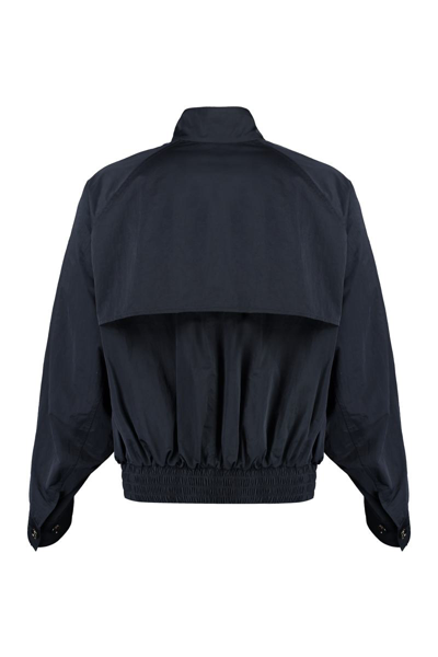 Shop Bottega Veneta Nylon Windbreaker-jacket In Blue