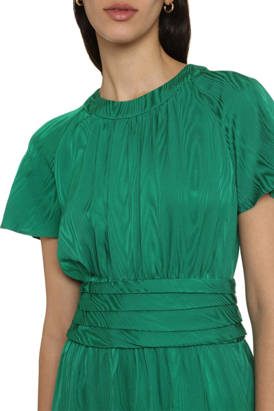 Shop Boutique Moschino Satin Dress In Green