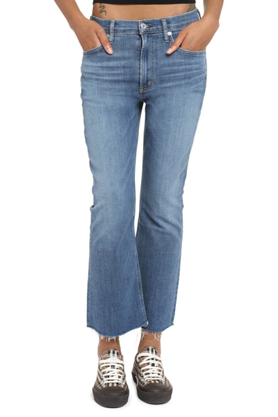 Shop Citizens Of Humanity Isola Cropped Jeans In Denim