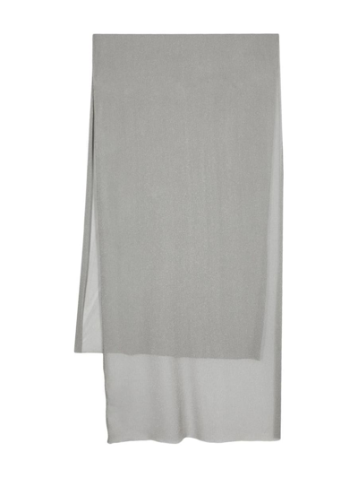 Shop Fabiana Filippi Lurex Stole In Grey