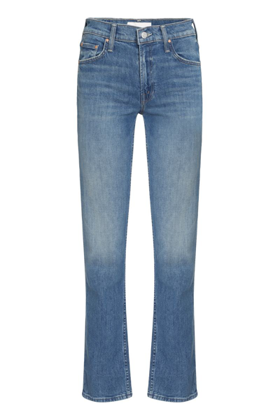 Shop Mother The Smarty Straight Leg Jeans In Denim