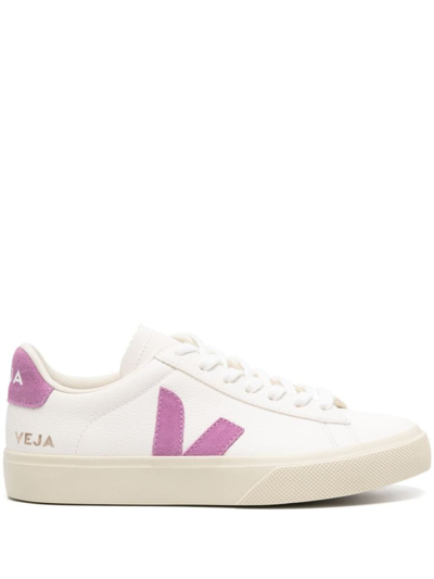 Shop Veja Campo Leather Sneakers In Lilac