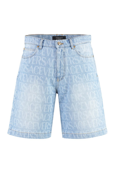 Shop Versace Denim Shorts