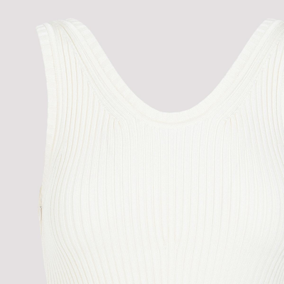 Shop Victoria Beckham Sleeveless Tie Detail Midi Dress In Nude & Neutrals