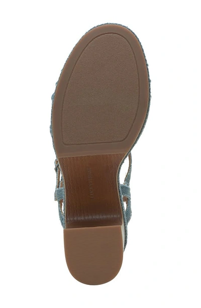 Shop Lucky Brand Ismine Strappy Platform Sandal In Medium Denim