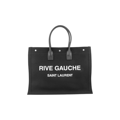 Pre-owned Saint Laurent Rive Gauche Tote Bag 'black/white'