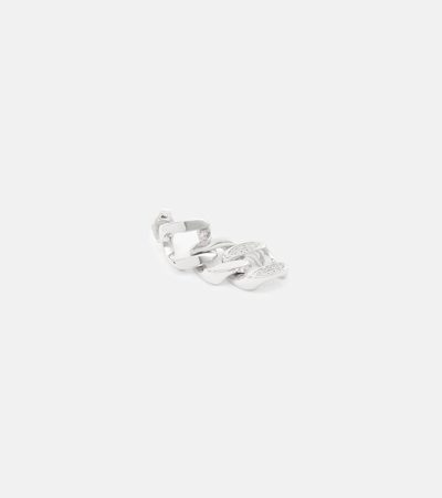 Shop Rainbow K Link 14kt White And Yellow Gold Earring With Diamonds In Silver