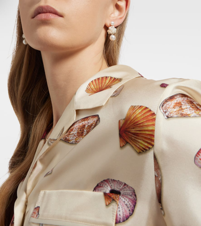 Sophie Bille Brahe White Dora Perle Earrings In Gold