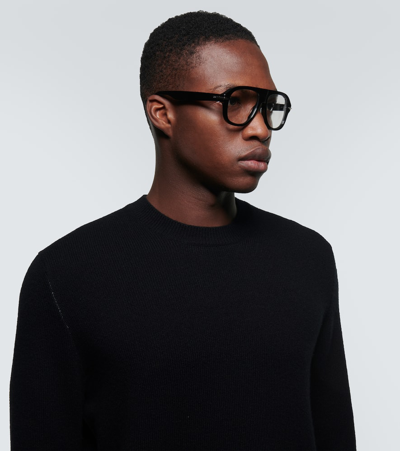 Shop Dior Blacksuito N4i Glasses In Black