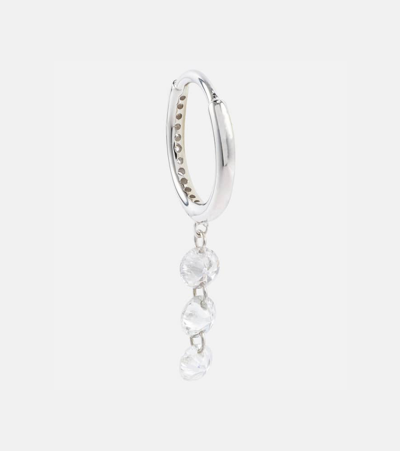 Persée 18kt Gold Single Earring With Diamonds In White