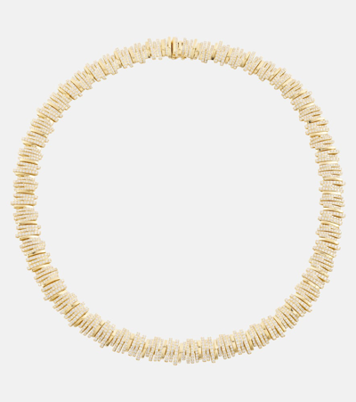 Suzanne Kalan 18kt Gold Tennis Necklace With Diamonds In Gold