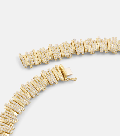 Suzanne Kalan 18kt Gold Tennis Necklace With Diamonds In Gold