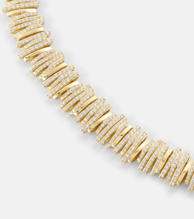 Suzanne Kalan 18kt Gold Tennis Necklace With Diamonds In Gold