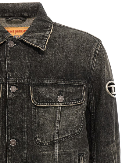 Shop Diesel 'd-barcy-s2' Denim Jacket In Black
