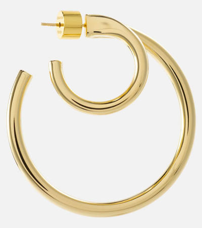 Shop Jennifer Fisher Double Baby 10kt Gold-plated Hoop Earrings In Yellow