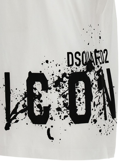 Shop Dsquared2 'icon Splash' T-shirt In White/black