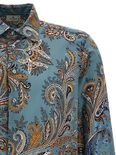 Shop Etro 'paisley' Shirt In Blue