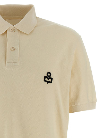 Shop Isabel Marant 'afko' Polo Shirt In Beige