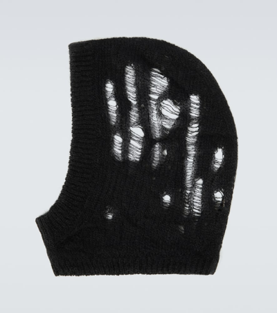 Rick Owens Cappuccio Maglia Ski Mask In Black