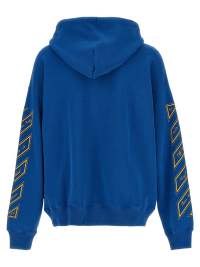 Shop Off-white '23' Hoodie In Blue