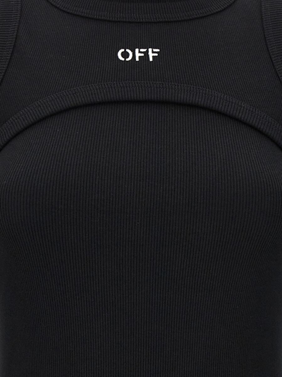 Shop Off-white 'off Stamp' Dress In Black