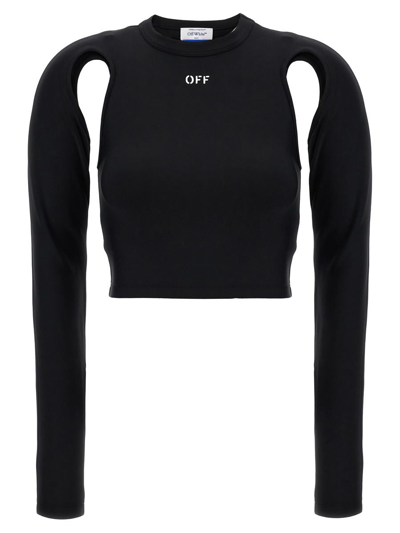 Shop Off-white 'sleek' Top In Black
