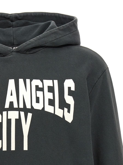 Shop Palm Angels 'pa City' Hoodie In Gray