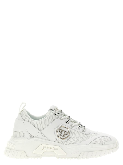 Shop Philipp Plein 'predator' Sneakers In White