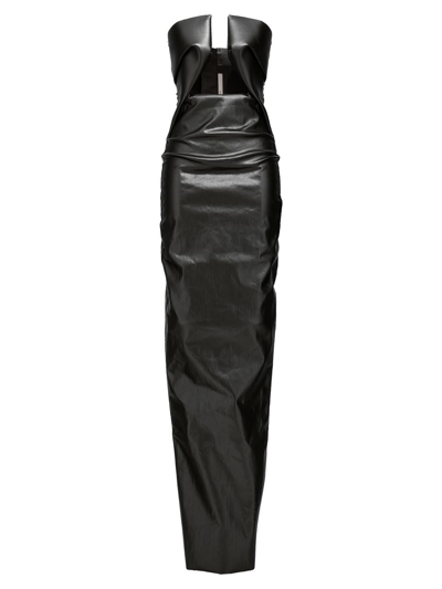 Shop Rick Owens 'prong Gown' Dress In Black