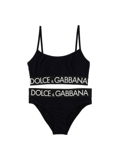 Shop Dolce & Gabbana Two-piece Costume In Black