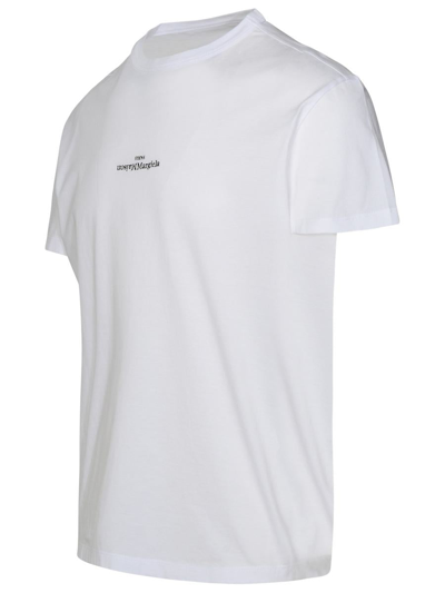 Shop Maison Margiela T-shirt Logo Piccolo In White