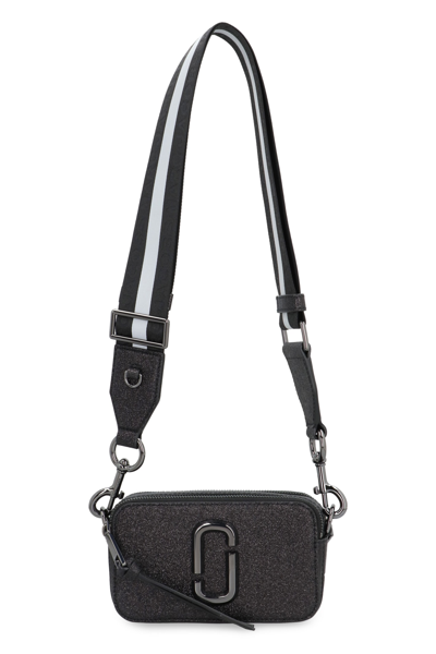 Shop Marc Jacobs The Snapshot Leather Camera Bag In Black