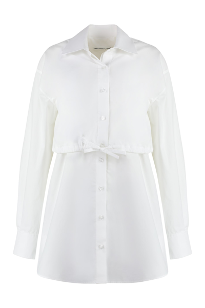 Shop Alexander Wang Cotton Shirtdress In White