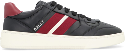 Shop Bally Rebby Leather Low-top Sneakers In Black