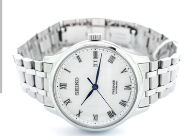 Pre-owned Seiko Srpc79j1 Zen Garden, Mens Automatic Brand Watch, White