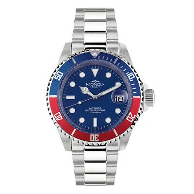 Pre-owned Mondia Italy Men Watch Madison Urban Automatic Blue Red 42mm Mi-786 Pepsi Diver