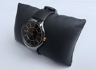 Pre-owned Rado Thinline 30mm Ladies Swiss Watch Black Ceramic Rose Gold Dial R27742159