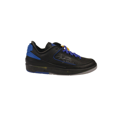 Pre-owned Off-white C/o Virgil Abloh Black & Blue Jordan 2 Low Sneakers Size 7 $350