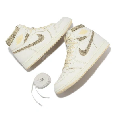 Pre-owned Nike Air Jordan 1 Retro Hi Og Craft Aj1 Vibrations Of Naija Men Shoes Fd8631-100 In White