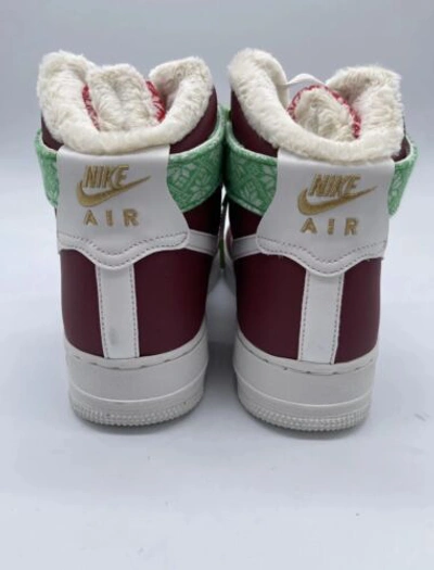 Pre-owned Nike Air Force 1 High Christmas Sweater Dc1620-600 Men's Sizes 8.5-11 In Red