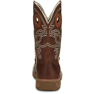 Pre-owned Justin Boots Justin Men's Cr3201 11" Spice Brown Composite Toe Waterproof Eh Work Boots In Spice Brown (brown)