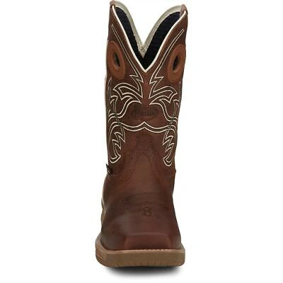 Pre-owned Justin Boots Justin Men's Cr3201 11" Spice Brown Composite Toe Waterproof Eh Work Boots In Spice Brown (brown)