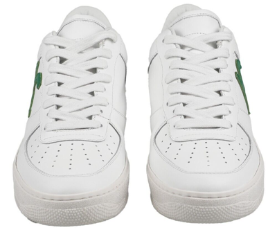 Pre-owned Knt Kiton Sneakers Shoes For Man 100% Leather Sz 8.5 Us 41.5 Eu Knsw6 In White/green