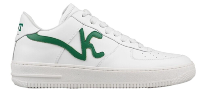 Pre-owned Knt Kiton Sneakers Shoes For Man 100% Leather Sz 8.5 Us 41.5 Eu Knsw6 In White/green