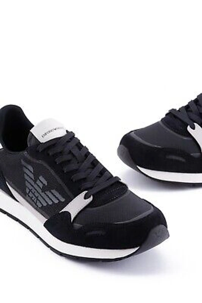 Pre-owned Emporio Armani Shoes Sneaker  Man Sz. Us 9,5 X4x537xm678 S158 Brown