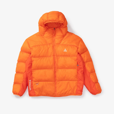 Pre-owned Nike Acg Therma-fit Adv Lunar Lake Puffer Jacket Safety Orange Dh3070-819