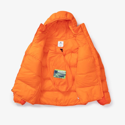 Pre-owned Nike Acg Therma-fit Adv Lunar Lake Puffer Jacket Safety Orange Dh3070-819